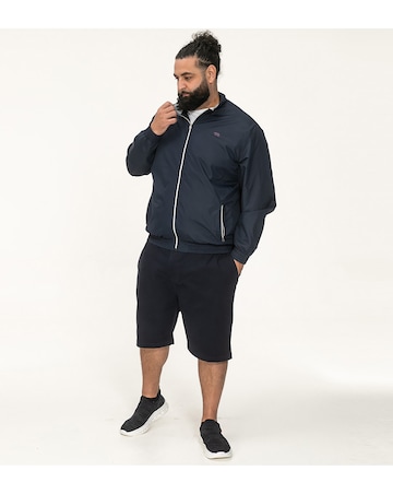 D555 Big And Tall Ealing Lightweight Zip Through Jacket With Zip Pockets - Navy