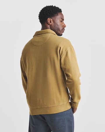 Union Garment Dyed Funnel Neck Sweatshirt-Tan