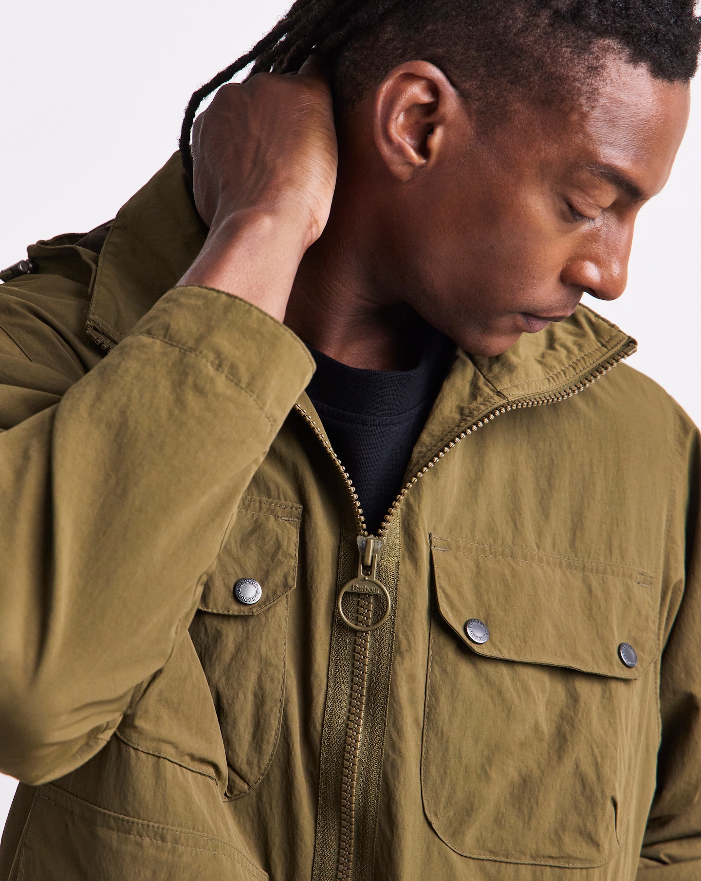 Barbour Re-Engineered Hooded Showerproof Flight Bedale Jacket