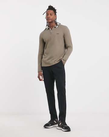 BOSS Classic Long Sleeve Plisy Polo - Light Khaki