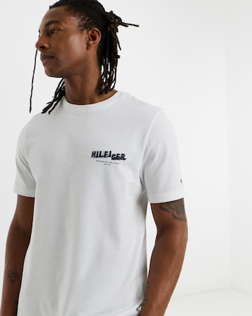 Tommy Hilfiger Short Sleeve Back Photo Print T-Shirt - White