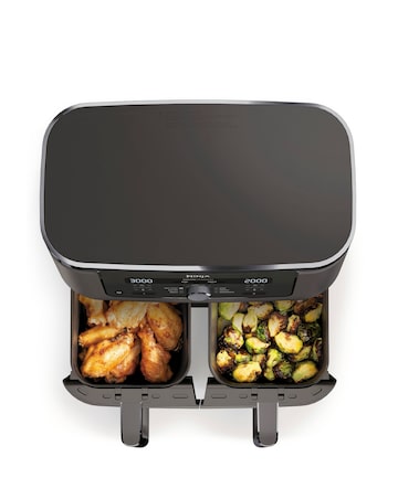 Ninja MAX 6-in-1 Dual Zone Air Fryer 9.5L DZ400UK Gun Metal Grey