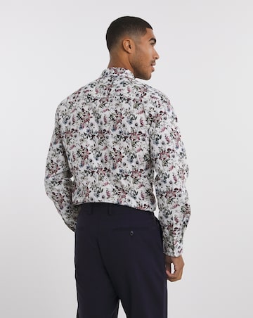 White Print William Hunt Formal Shirt