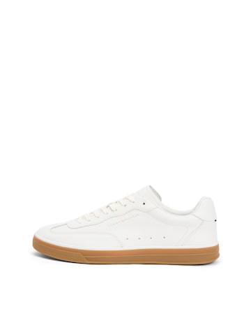 Tommy Hilfiger Lo Lux Leather Trainer - Ecru