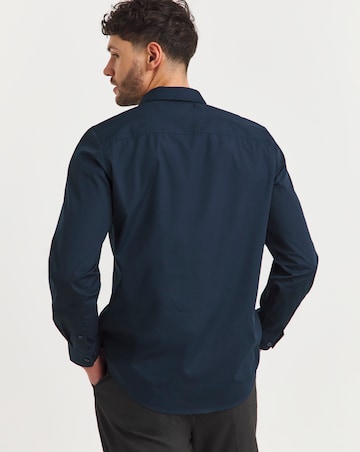 Navy Long Sleeve Formal Shirt Reg
