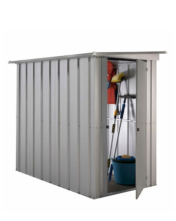 Yardmaster 5x4ft Pent Metal Shed - Silver