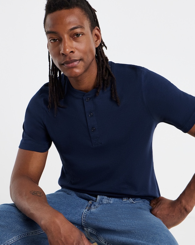 Grandad T-Shirt- Navy