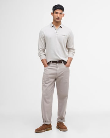 Barbour Washed Stretch Twill Regular Trouser - Concrete
