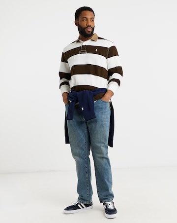Polo Ralph Lauren Long Sleeve Stripe Rugby - Brown/Cream