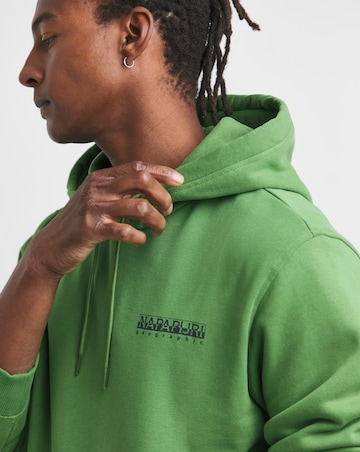Napapijri Linth Back Logo Hoody - Green