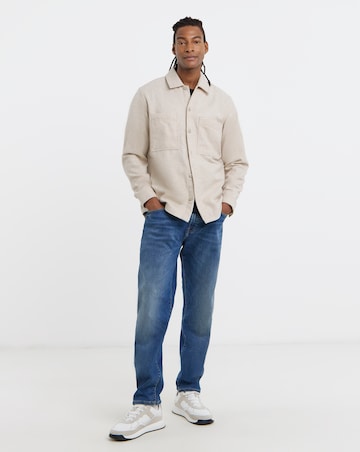BOSS Brushed Jersey Overshirt - Light Beige
