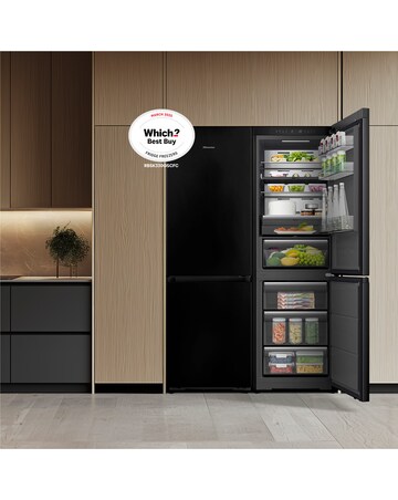 Hisense KitchenFit RB5K330GSFC Smart 60/40 Fridge Freezer - Black