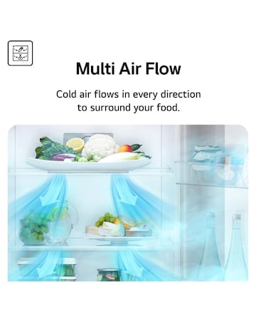 LG GBBSJ2CCPY 60/40 Tall Fridge Freezer - Silver