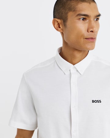 BOSS Short Sleeve Stretch Motion Shirt - White