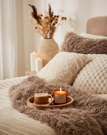 Mongolian Faux Fur Throw - Mink