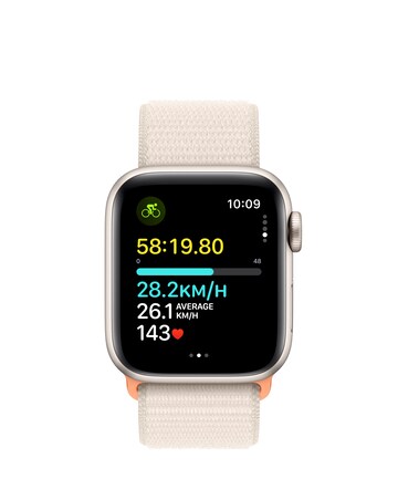 Apple Watch SE GPS 40mm Starlight Aluminium Case with Starlight Sport Loop