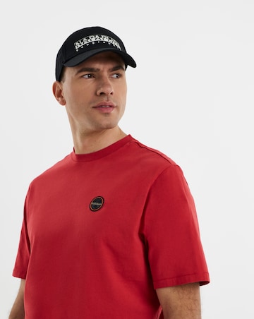 Napapijri Badge Short Sleeve T-Shirt - Red