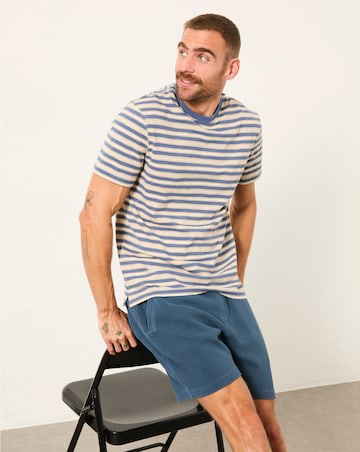 FatFace Variegated Stripe T-Shirt (Regular & Tall) - Denim Blue