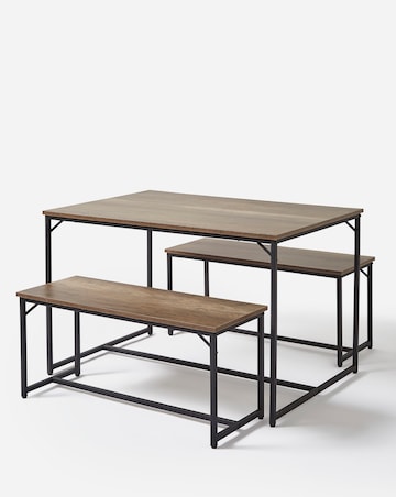 Mason Compact Dining Set with 2 Benches