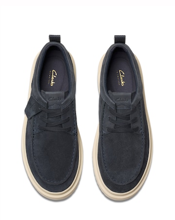 Clarks Polden Moc Shoe - Navy Suede