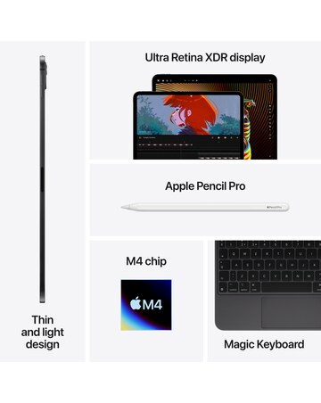 Apple iPad Pro (M4, 2024) 13inch Ultra Retina XDR Wi-Fi 256GB - Silver