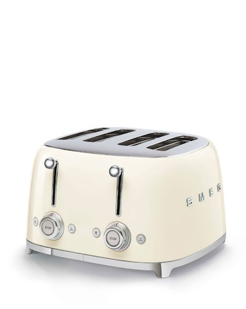 Smeg Kettle and 4 Slice Toaster Cream