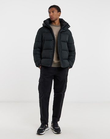 BOSS Hooded Puffer Jacket - Black