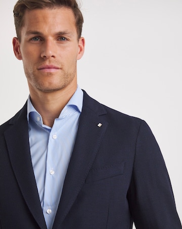 BOSS Slim Fit Navy Textured Blazer