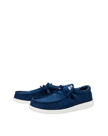 HeyDude Wally Stretch Canvas Shoe - Navy