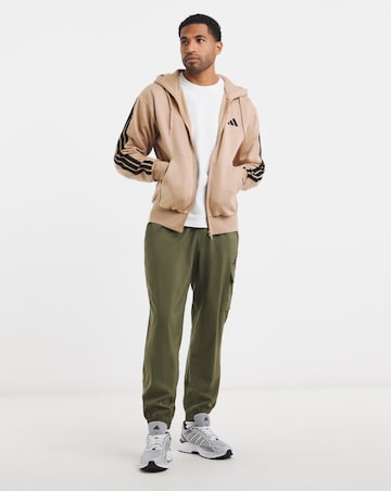 adidas 3 Stripes Full Zip Fleece Hoodie