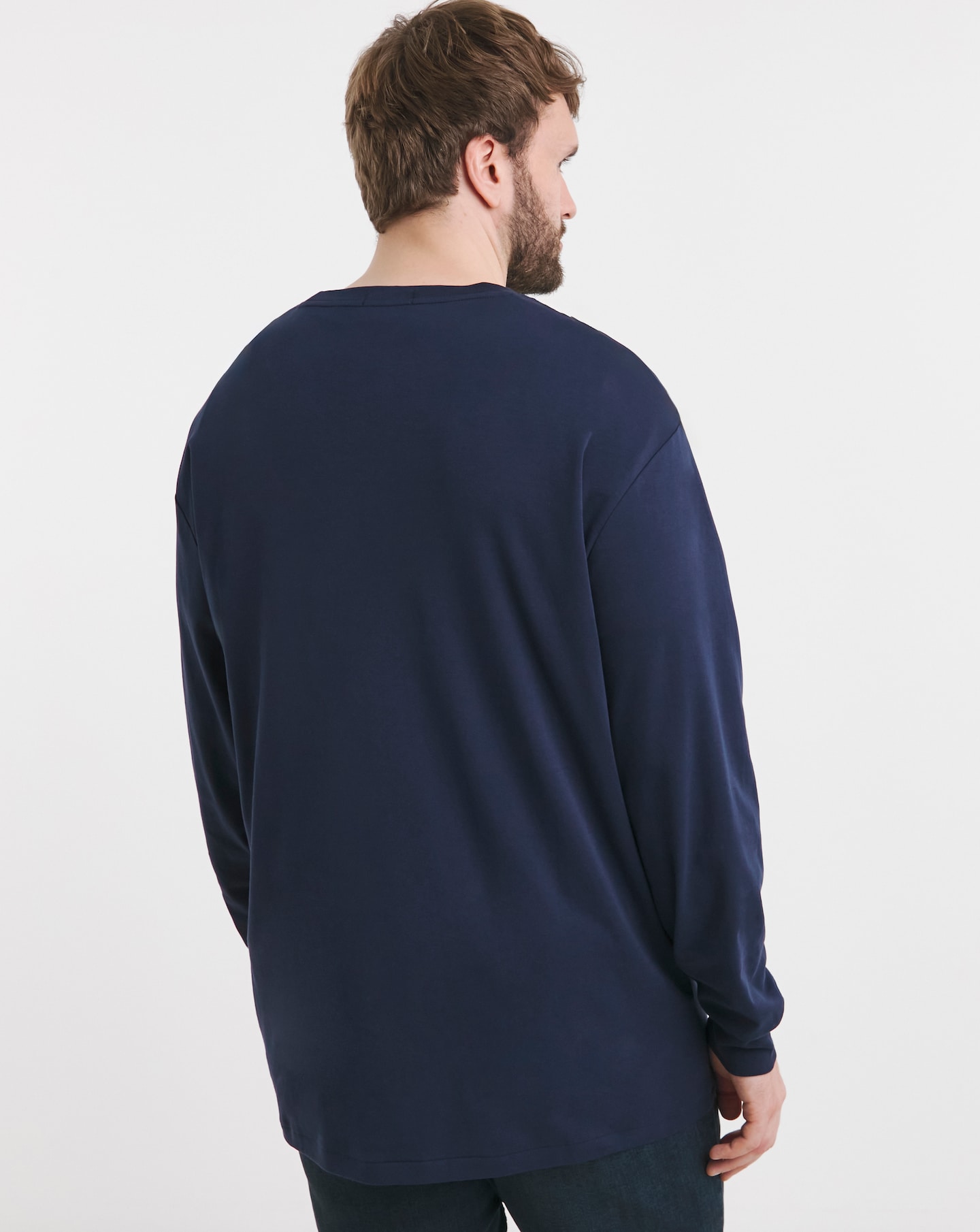 Polo Ralph Lauren Navy Long Sleeve Soft Cotton T-Shirt | Jacamo