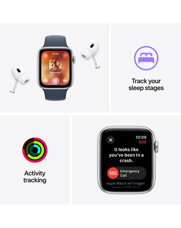 Apple Watch SE GPS 40mm Starlight Aluminium Case with Starlight Sport Loop