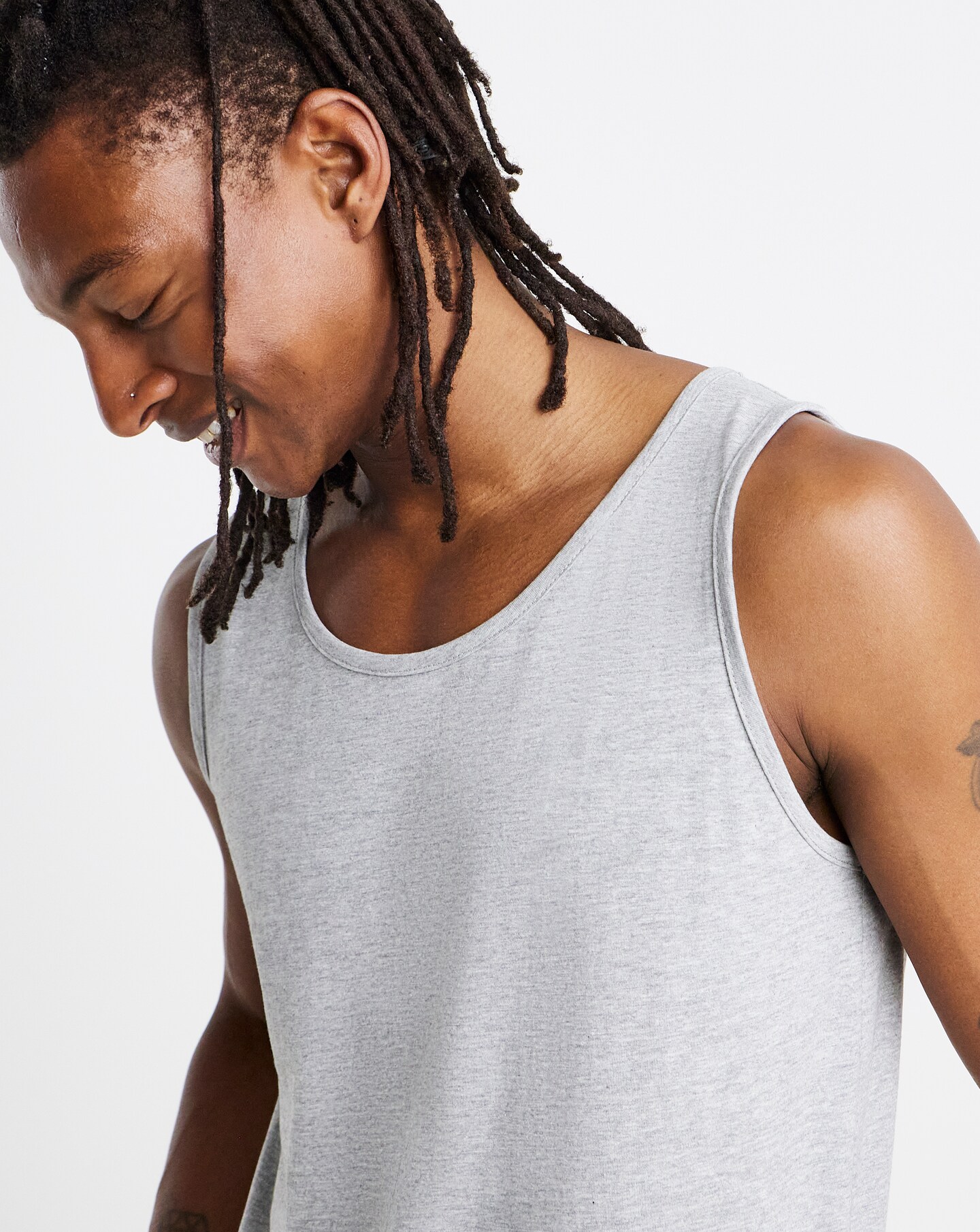 Pure Cotton Vest- Grey