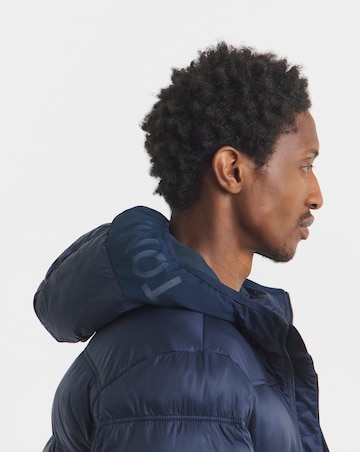 Tommy Jeans Hooded Logo Puffer - Navy