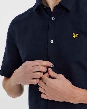 Lyle & Scott Linen Blend Shirt - Dark Navy