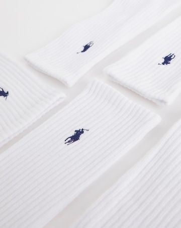 Polo Ralph Lauren 6 Pack White Sports Socks
