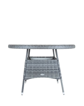 Charles Bentley 4 Seater Round Rattan Dining Set