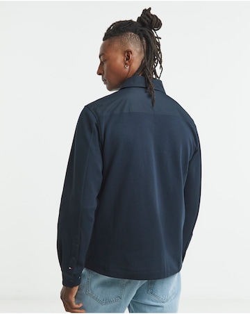 Tommy Hilfgier Mix Media Overshirt - Navy