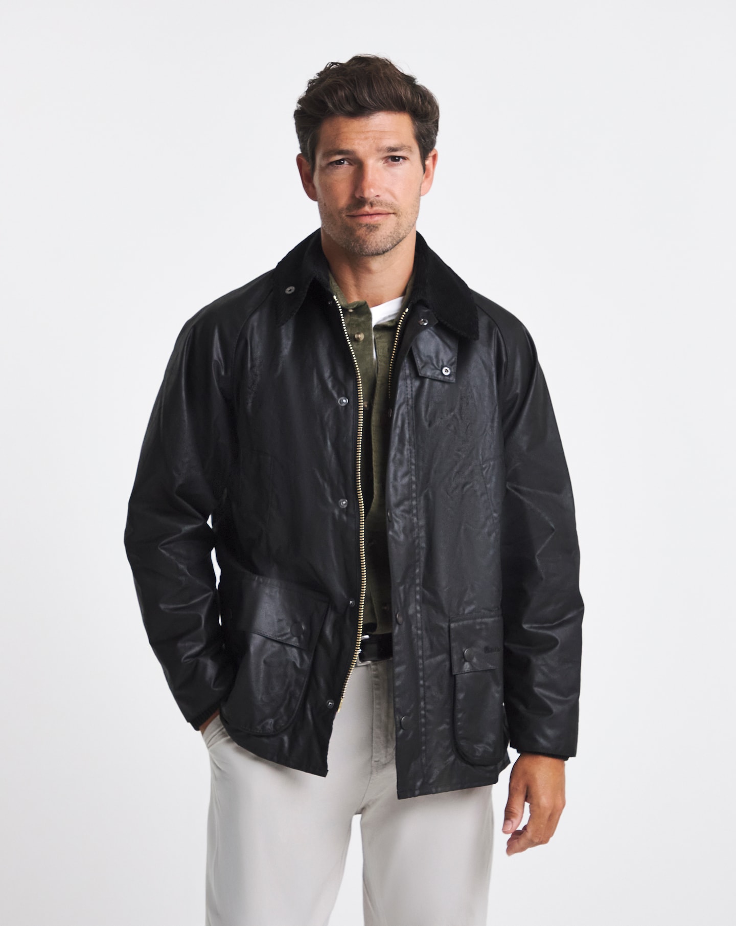 Barbour Bedale Wax Jacket - Black | Jacamo