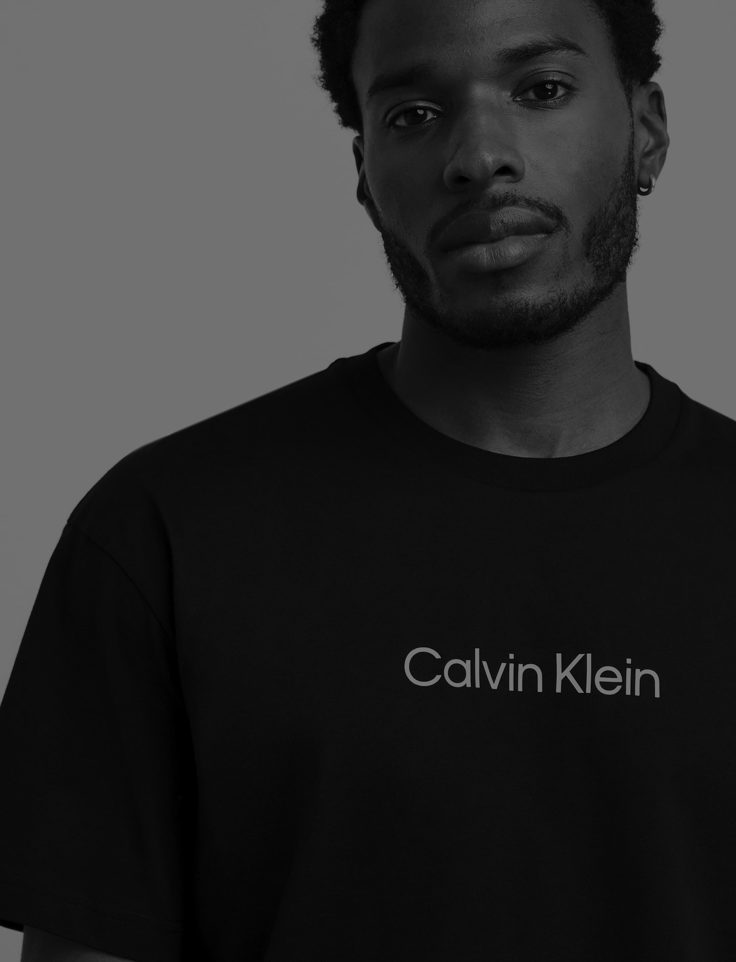 Model wears Calvin Klein Hero Logo T-Shirt