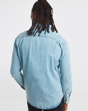 Calvin Klein Jeans Long Sleeve Essential Denim Shirt - Light Blue