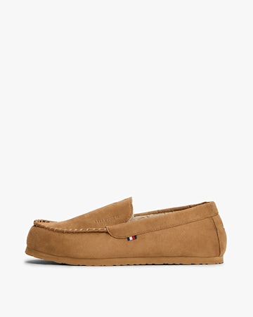 Tommy Hilfiger Suede Driver Slipper - Tan