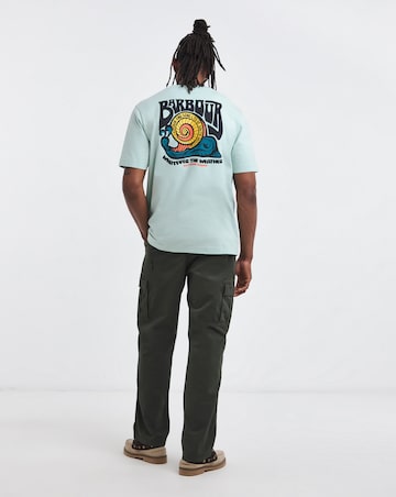 Barbour Frome Short Sleeve Relaxed Back Graphic T-Shirt - Mint Blue