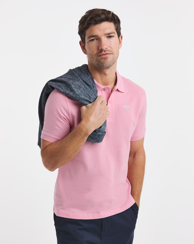 Barbour Short Sleeve Original Tailored Polo Shirt Pink