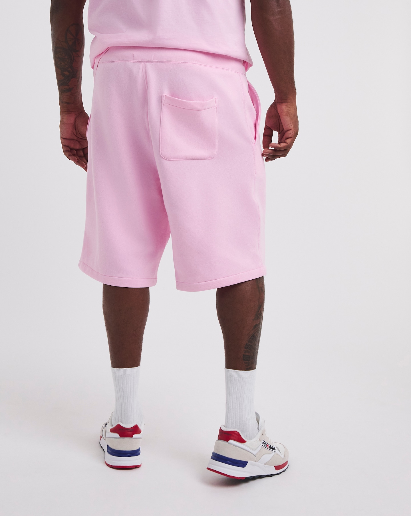pink nike sweatshorts mens