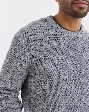 Timberland Cotton Textured Sweater - Blue