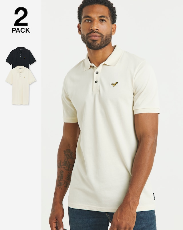 Voi 2 Pack Cotton Pique Polos - Long Length