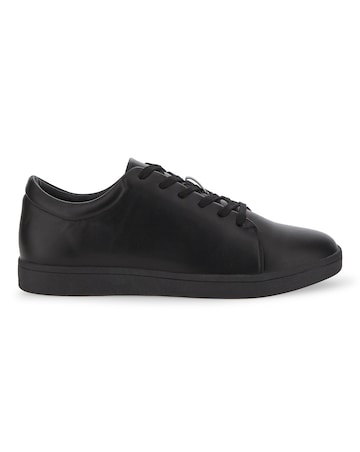 Lever Leather Look Pump Wide Fit