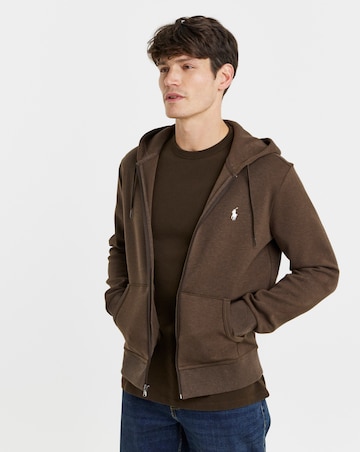 Polo Ralph Lauren Zip Through Hoodie - Brown Heather