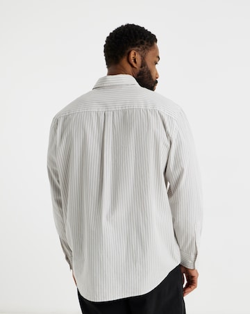 Jack & Jones Cole Poplin Stripe Long Sleeve Shirt - Cream